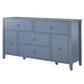Her Majesty 4 Drawer/2 Door Wide Dresser, Blue - Blue