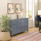 Her Majesty 4 Drawer/2 Door Wide Dresser, Blue - Blue