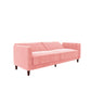 Pin Tufted Transitional Futon with Vertical Stitching and Button Tufting - Pink