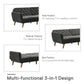 Tallulah Memory Foam Futon - Grey Velvet