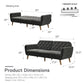 Tallulah Memory Foam Futon - Grey Velvet