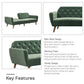 Tallulah Memory Foam Futon - Light Green