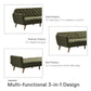 Tallulah Memory Foam Futon - Green