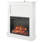 Ellsworth Modern Electric Fireplace with Mantel and 23 Inch Fireplace Insert - White