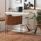 Neely Desk Mixed Media with Flat and Angled Shelves - Plaster