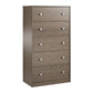 Ellwyn Tall 5 Drawer Dresser, Medium Brown - Brown Stanton Ash