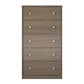 Ellwyn Tall 5 Drawer Dresser, Medium Brown - Brown Stanton Ash