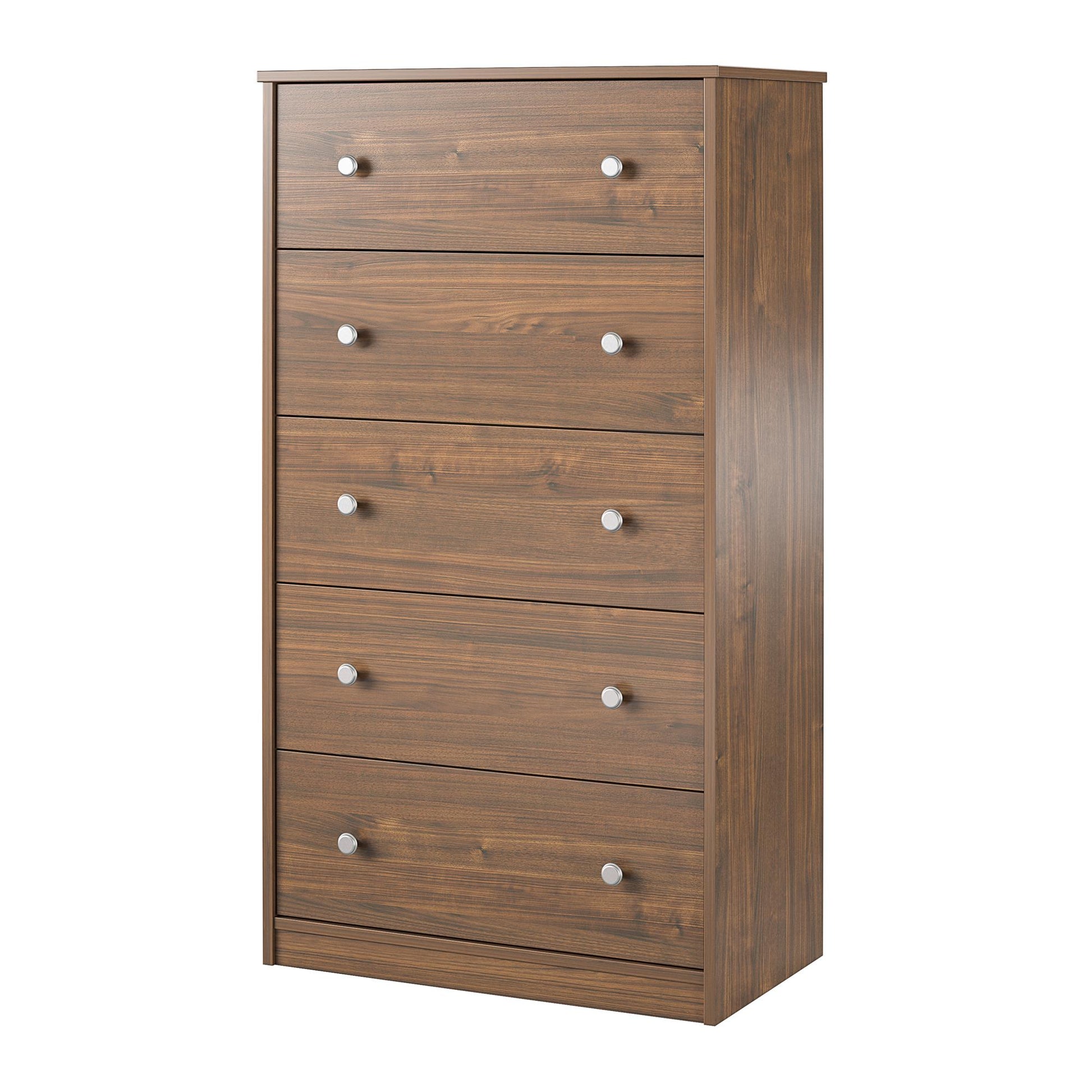 Ellwyn Tall 5 Drawer Dresser, Walnut - Saint Walnut