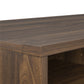 Noble 75" TV Stand with Electric Fireplace Insert and 4 Shelves - Walnut
