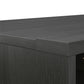 Noble 65” TV Stand with Electric Fireplace Insert and 4 Shelves - Black Oak