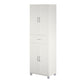 Lory Framed Storage Cabinet with Drawer - White