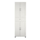 Lory Framed Storage Cabinet with Drawer - White