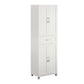 Lory Framed Storage Cabinet with Drawer - White
