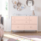 Little Seeds Valentina Asymmetrical 4 Drawer / 1 Door Convertible Dresser - Pale Pink