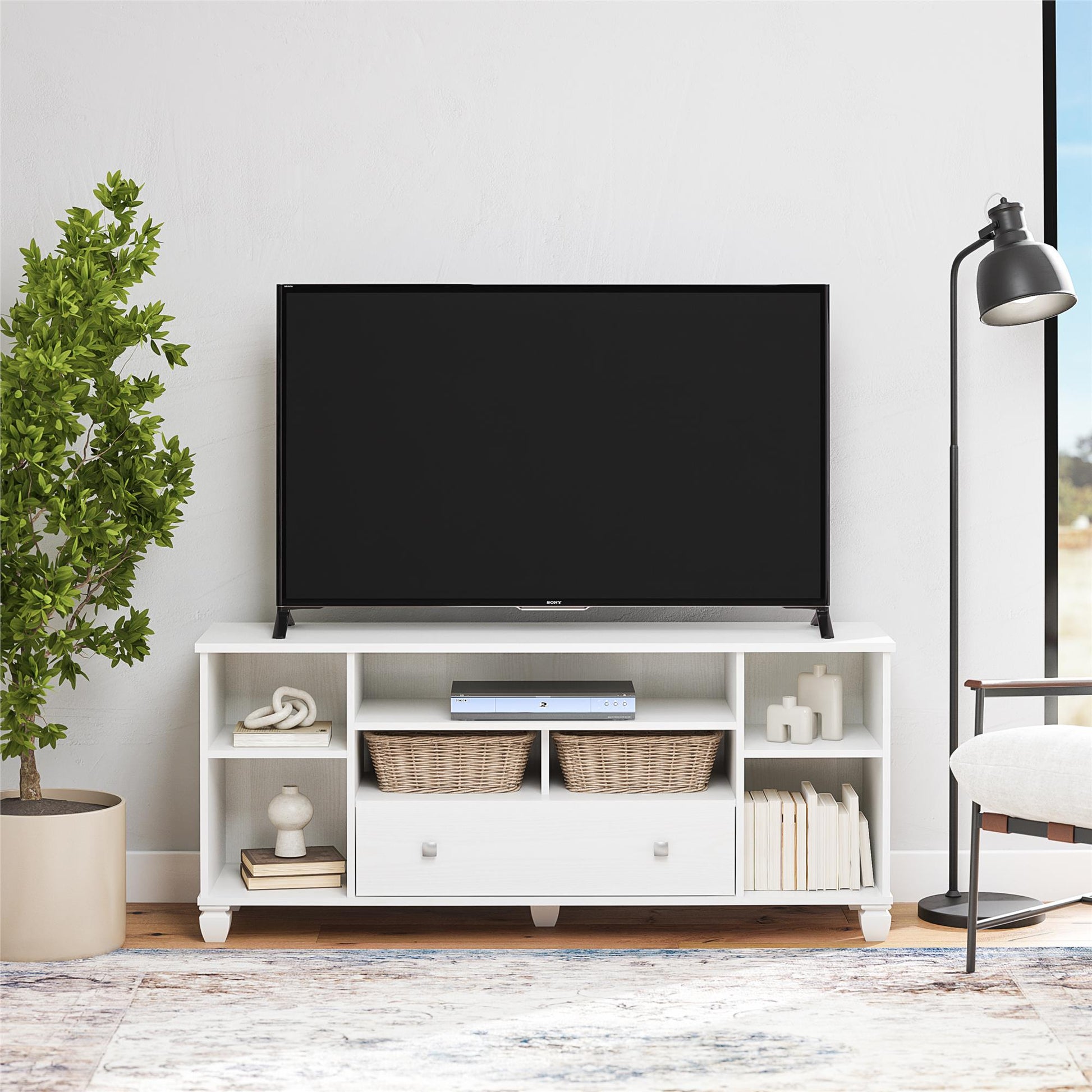 Brett TV Stand for TVs up to 64in - White