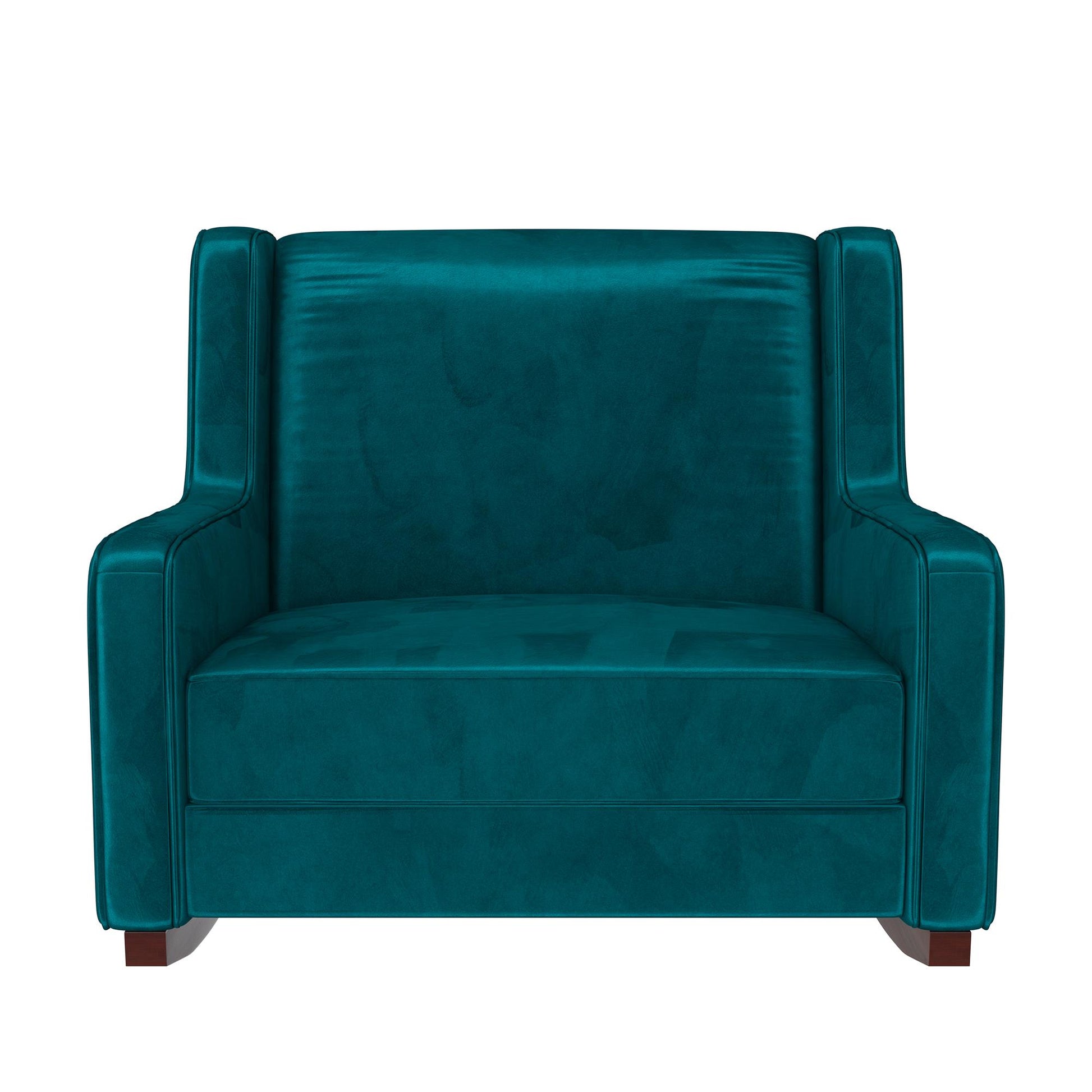 Baby Relax Hadley Upholstered Double Rocker Chair, Green Velvet - Green