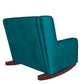 Baby Relax Hadley Upholstered Double Rocker Chair, Green Velvet - Green