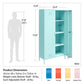 Cache Cache 2 Door Tall Metal Locker Style Storage Cabinet, Blue - Blue