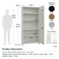 Basin 36" Utility Storage Cabinet with Adjustable Shelving - Natural