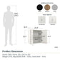 Basin 24 Inch 2 Door Wall Storage Cabinet  - Black