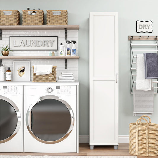 Lory Framed 16In Utility Cabinet - White