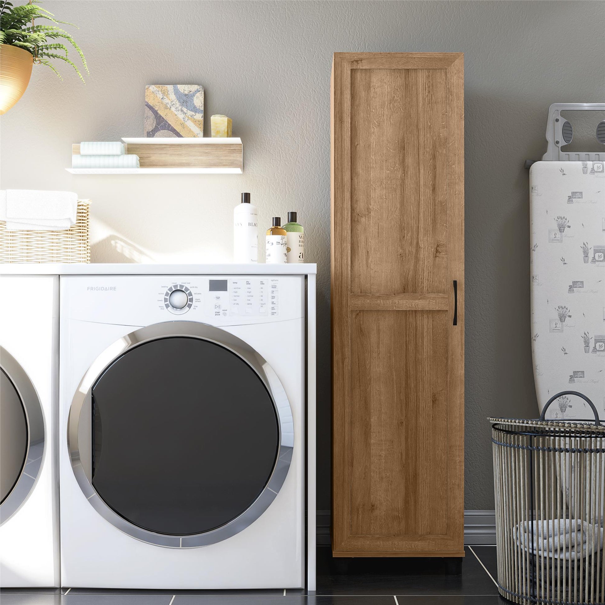 Basin Framed 60" Storage Cabinet - Natural