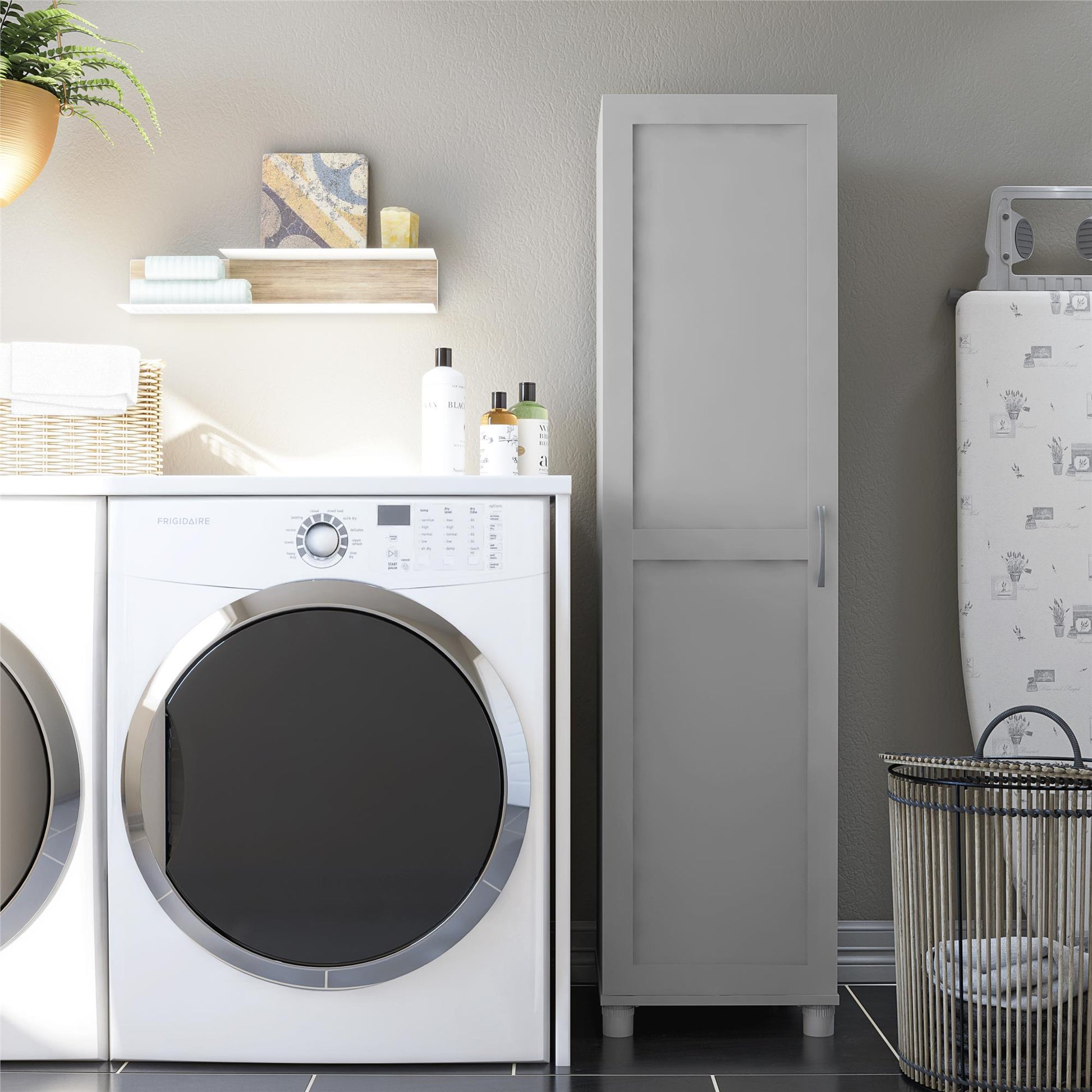 Basin Framed 60" Storage Cabinet - Dove Gray