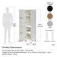 Lory Framed 60In Tall Storage Cabinet - White