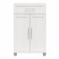 Camberly Framed 2 Door/1 Drawer Storage Cabinet, Ivory Oak - Ivory Oak