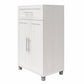 Camberly Framed 2 Door/1 Drawer Storage Cabinet, Ivory Oak - Ivory Oak