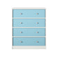 Mya Park Dresser with Fabric Bins - Light Blue
