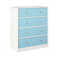 Mya Park Dresser with Fabric Bins - Light Blue