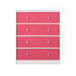 Mya Park Dresser with Fabric Bins - Pink
