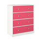 Mya Park Dresser with Fabric Bins - Pink
