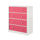 Mya Park Dresser with Fabric Bins - Pink