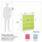 Mya Park Dresser with Fabric Bins - Apple Green