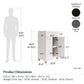 Camberly Framed 2 Door/1 Drawer Storage Cabinet, Ivory Oak - Ivory Oak