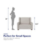 Hadley Double Rocker Chair Extra Wide for Complete Comfort - Beige