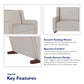 Hadley Double Rocker Chair Extra Wide for Complete Comfort - Beige