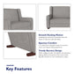 Hadley Double Rocker Chair Extra Wide for Complete Comfort - Taupe