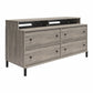Kalissa Media Dresser for TVs up to 50", Gray Oak with Black - Gray Oak