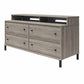 Kalissa Media Dresser for TVs up to 50", Gray Oak with Black - Gray Oak
