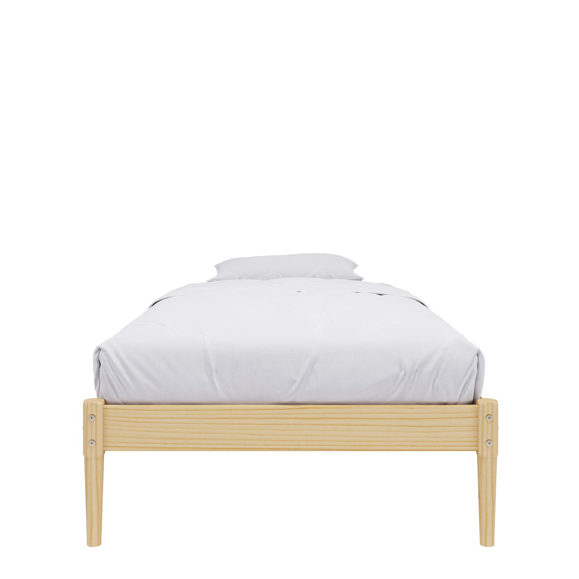 DHP Lorriana Wood Platform Bed, Twin Size, Natural - Natural - Twin