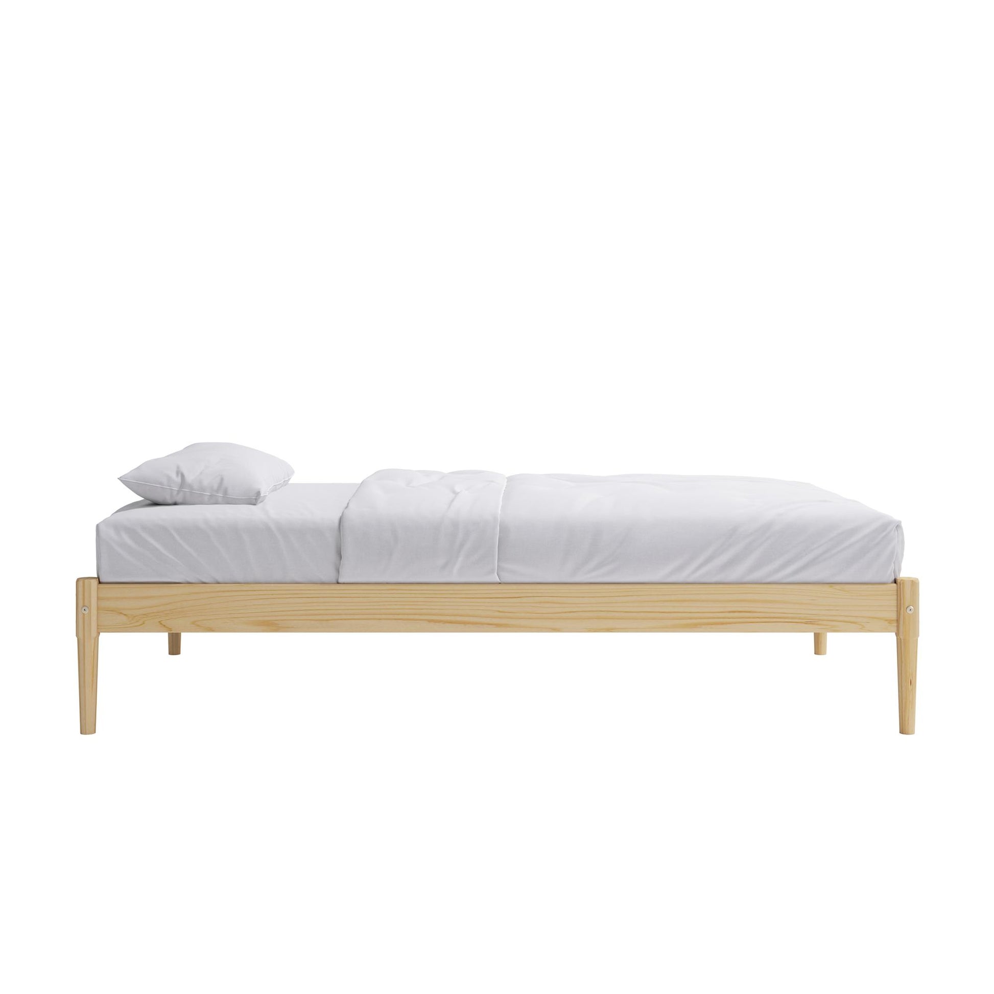 DHP Lorriana Wood Platform Bed, Twin Size, Natural - Natural - Twin