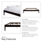 DHP Lorriana Wood Platform Bed, Full Size, Espresso - Espresso - Full