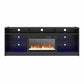 Luna 65 In Fireplace TV Stand - Black Oak