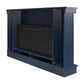 Waverly Wide Mantel with Linear Electric Fireplace & Crystal Ember Bed, Navy - Navy