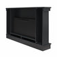 Waverly Wide Mantel with Linear Electric Fireplace &amp; Crystal Ember Bed, Black - Black