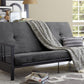 Harlow Metal Arm Full Size Futon - Gray - Full