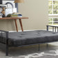Harlow Metal Arm Full Size Futon - Gray - Full